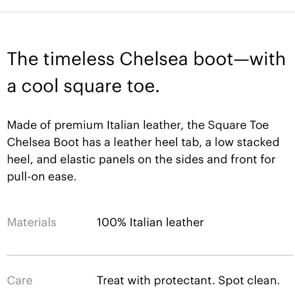 Everlane square toe Chelsea boot - Picture 3 of 6